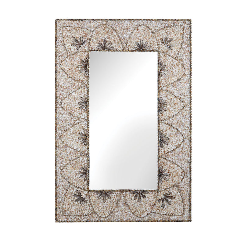 163-005 Flower Arc Shell Mirror - Free Shipping!, Mirror, Dimond Home, - ReeceFurniture.com - Free Local Pick Ups: Frankenmuth, MI, Indianapolis, IN, Chicago Ridge, IL, and Detroit, MI