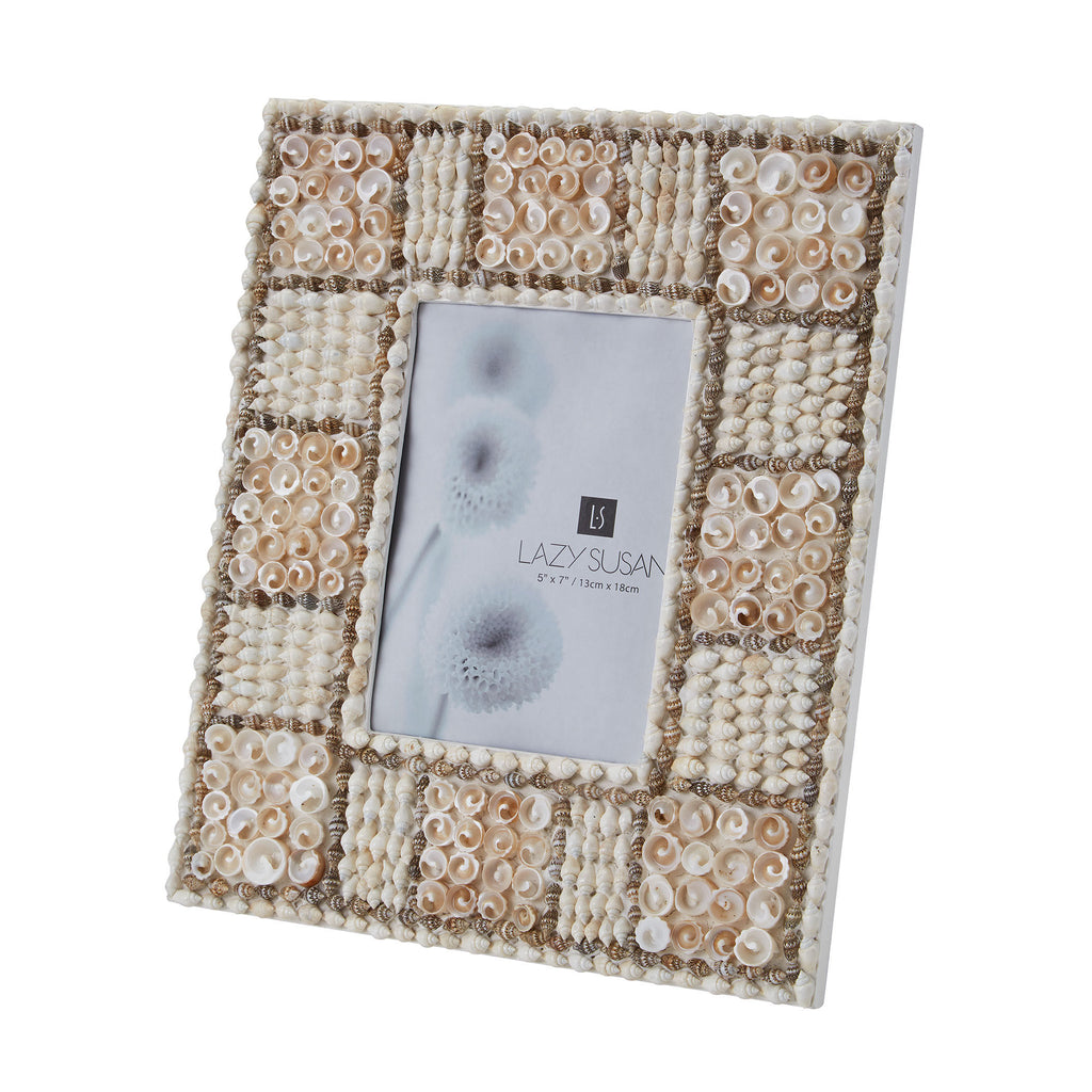 163-012 Natural Shell Mosaic 5x7 Frame - Free Shipping!, Frame, Dimond Home, - ReeceFurniture.com - Free Local Pick Ups: Frankenmuth, MI, Indianapolis, IN, Chicago Ridge, IL, and Detroit, MI