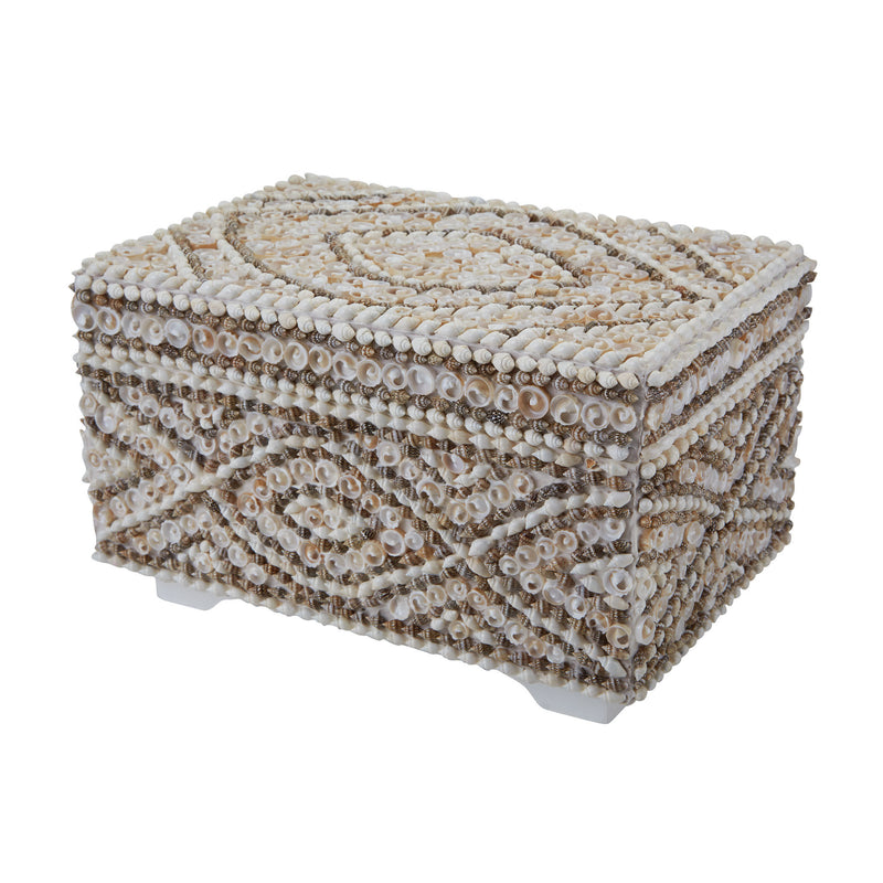 163-016 Large Shell Box - Free Shipping!, Box/Canister, Dimond Home, - ReeceFurniture.com - Free Local Pick Ups: Frankenmuth, MI, Indianapolis, IN, Chicago Ridge, IL, and Detroit, MI
