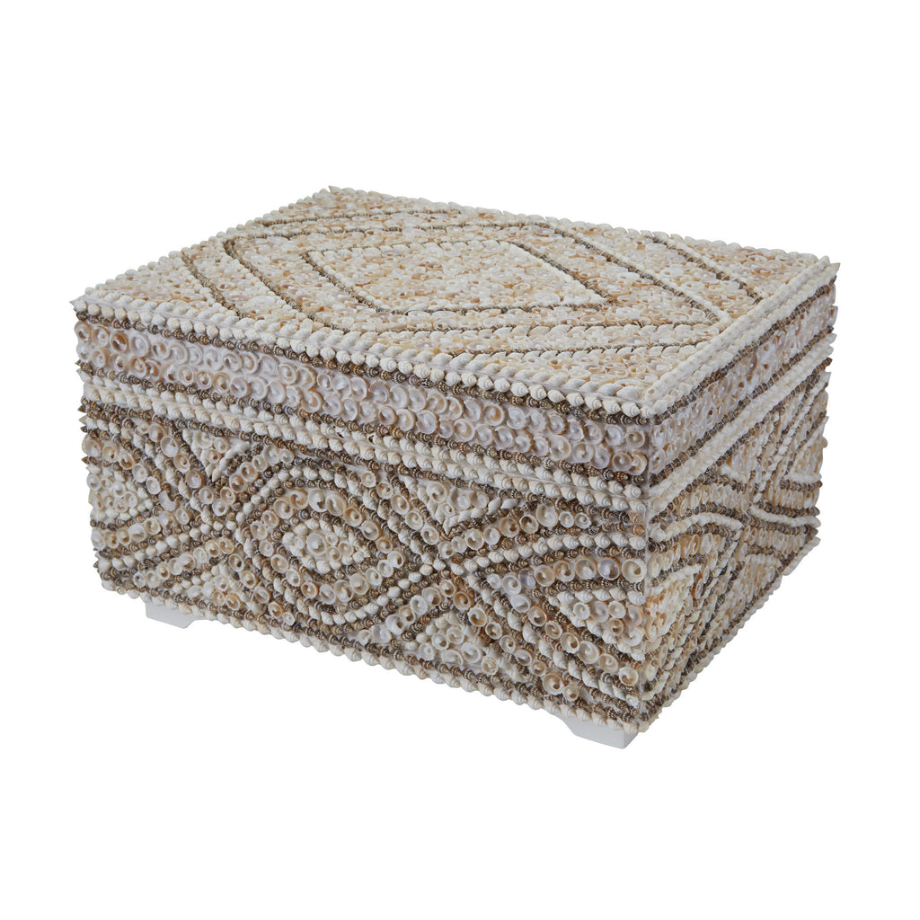 163-017 Small Shell Box - Free Shipping!, Box/Canister, Dimond Home, - ReeceFurniture.com - Free Local Pick Ups: Frankenmuth, MI, Indianapolis, IN, Chicago Ridge, IL, and Detroit, MI