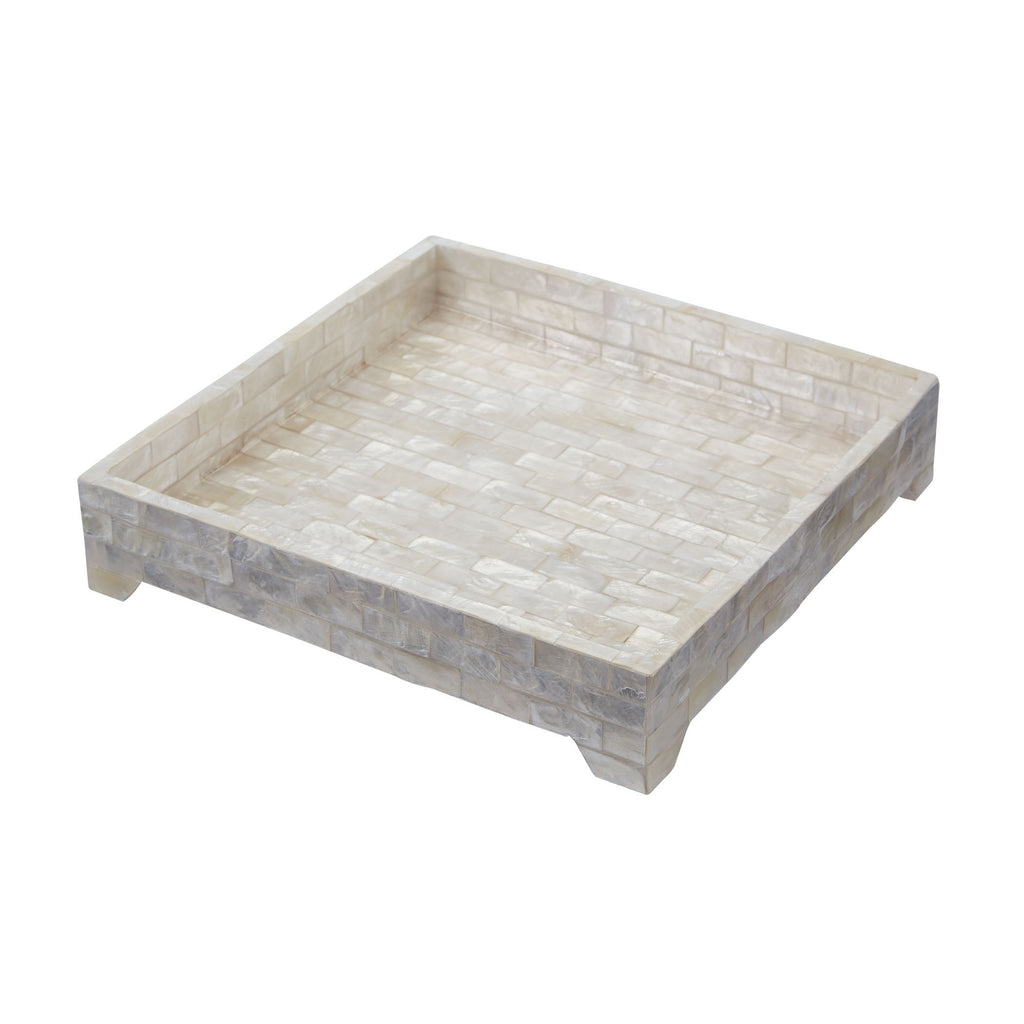 163-023 Square Capiz Tray - Free Shipping!, Tray, Dimond Home, - ReeceFurniture.com - Free Local Pick Ups: Frankenmuth, MI, Indianapolis, IN, Chicago Ridge, IL, and Detroit, MI