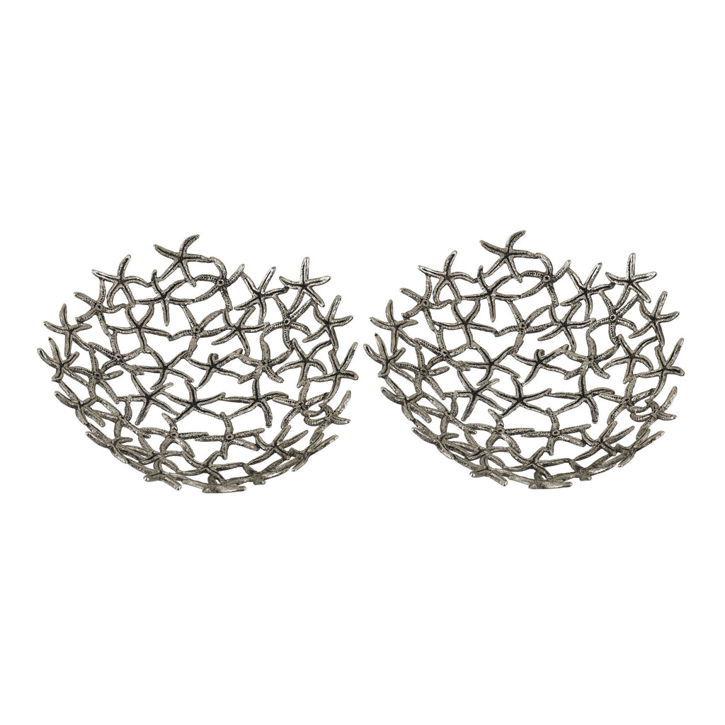 165-007/S2 Hand Forged Silver Starfish Bowl - Free Shipping!, Bowl, Dimond Home, - ReeceFurniture.com - Free Local Pick Ups: Frankenmuth, MI, Indianapolis, IN, Chicago Ridge, IL, and Detroit, MI
