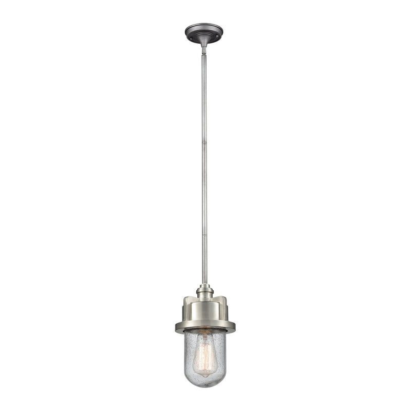 Briggs - Mini Pendant - Weathered Zinc, Satin Nickel, Satin Nickel