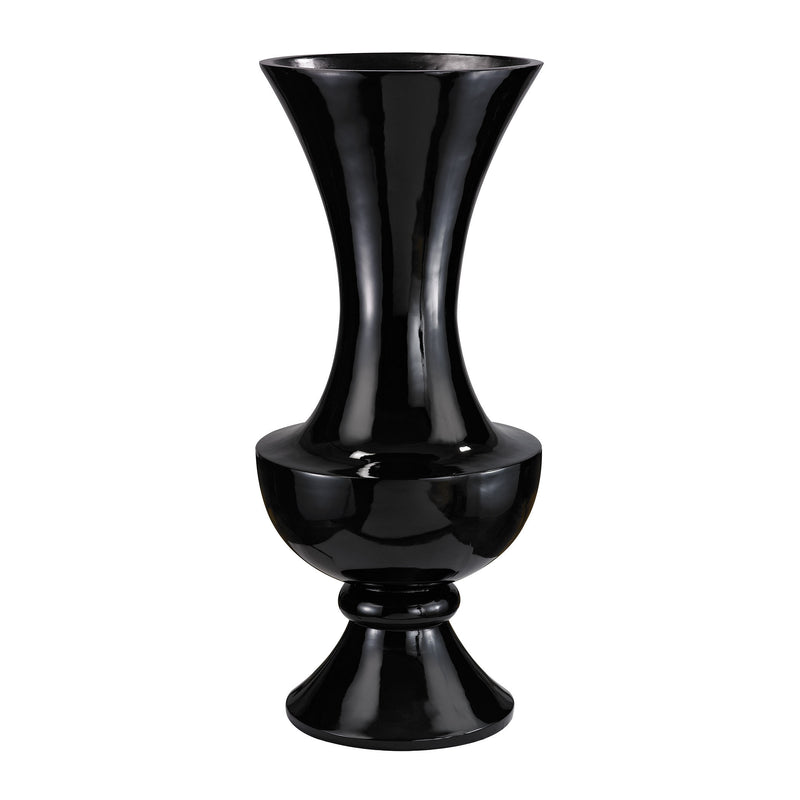 166-003 Wide Urn Planter In Gloss Black - Free Shipping!, Planter, Dimond Home, - ReeceFurniture.com - Free Local Pick Ups: Frankenmuth, MI, Indianapolis, IN, Chicago Ridge, IL, and Detroit, MI