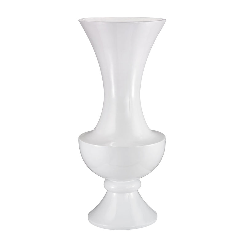 166-004 Wide Urn Planter In Gloss White - Free Shipping!, Planter, Dimond Home, - ReeceFurniture.com - Free Local Pick Ups: Frankenmuth, MI, Indianapolis, IN, Chicago Ridge, IL, and Detroit, MI