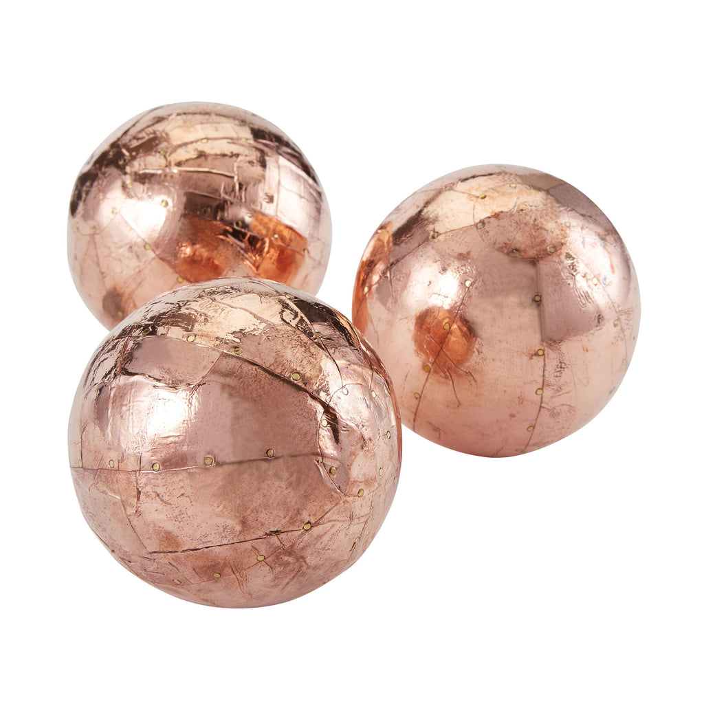 178-025/S3 Copper Metallic Orbs - Free Shipping!, Accessory, Dimond Home, - ReeceFurniture.com - Free Local Pick Ups: Frankenmuth, MI, Indianapolis, IN, Chicago Ridge, IL, and Detroit, MI