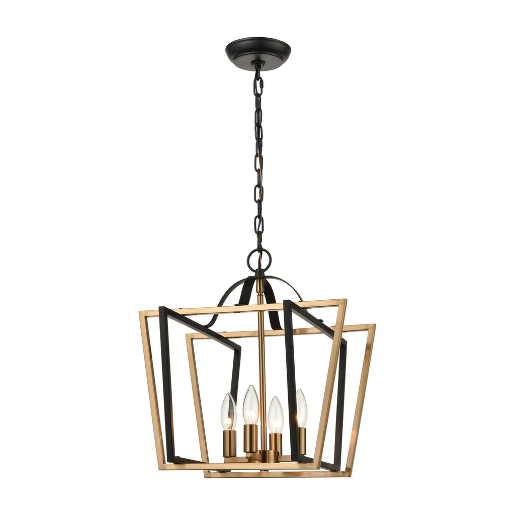 Bridgette - Pendant - Matte Black, Satin Brass, Satin Brass