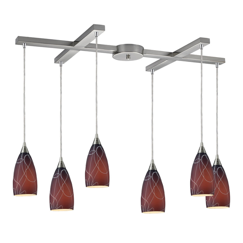 Abstraction - Chandelier - Brown