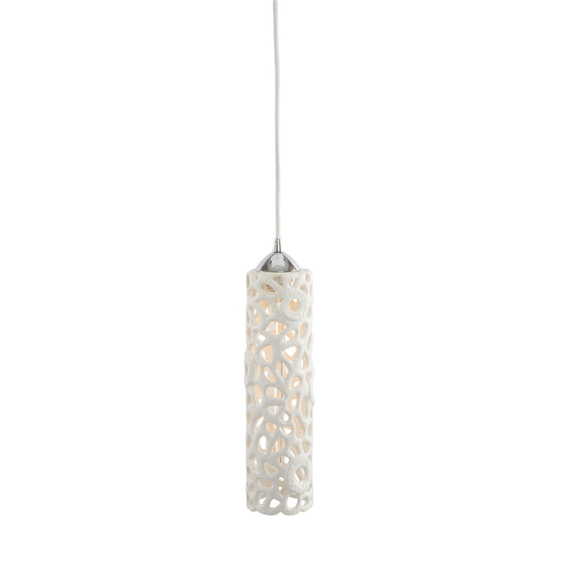 225059 Cholla 1 Light Openwork Ceramic Pendant In White, Pendant, Dimond Home, - ReeceFurniture.com - Free Local Pick Ups: Frankenmuth, MI, Indianapolis, IN, Chicago Ridge, IL, and Detroit, MI