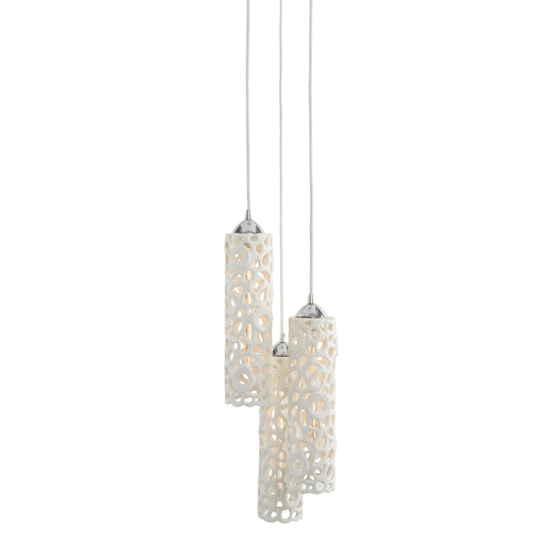 225060 Cholla 3 Light Openwork Ceramic Pendant In White, Pendant, Dimond Home, - ReeceFurniture.com - Free Local Pick Ups: Frankenmuth, MI, Indianapolis, IN, Chicago Ridge, IL, and Detroit, MI