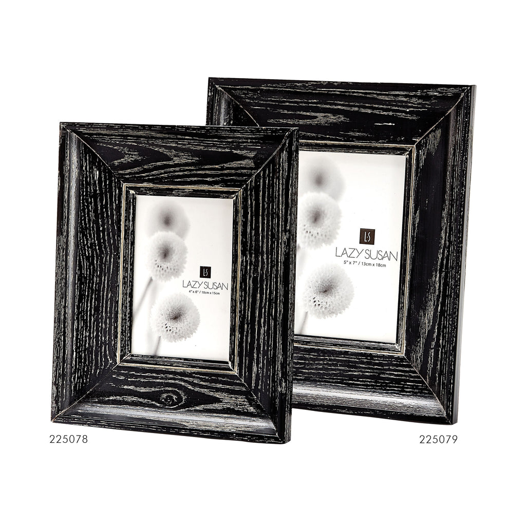 225079 Cerused Black Convex 5x7 Frame, Frame, Dimond Home, - ReeceFurniture.com - Free Local Pick Ups: Frankenmuth, MI, Indianapolis, IN, Chicago Ridge, IL, and Detroit, MI