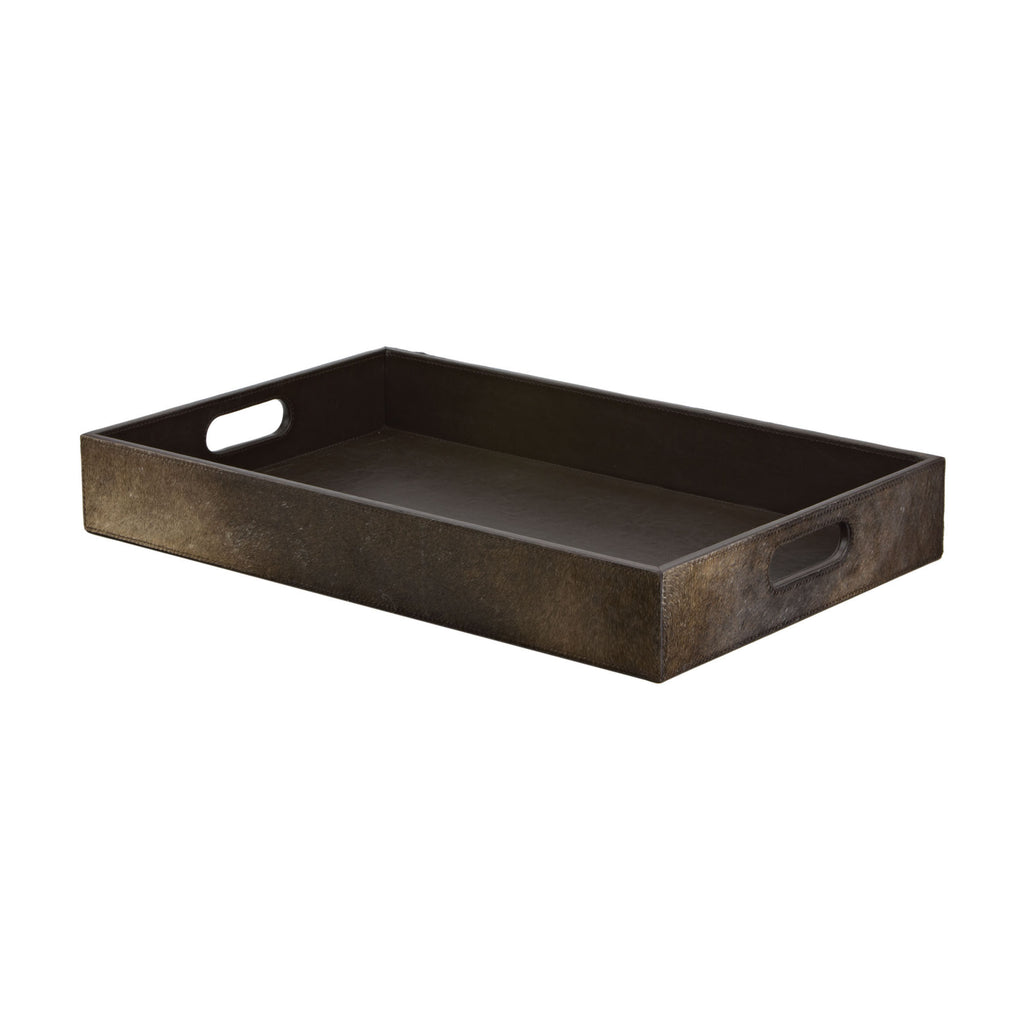 284051 Chestnut Faux Pony Tray, Tray, Dimond Home, - ReeceFurniture.com - Free Local Pick Ups: Frankenmuth, MI, Indianapolis, IN, Chicago Ridge, IL, and Detroit, MI