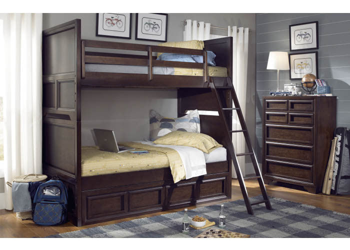 2970 Benchmark - Twin Over Twin Bunk With Underbed Storage Drawer, Youth Bedroom, Legacy Classic Kids, - ReeceFurniture.com - Free Local Pick Ups: Frankenmuth, MI, Indianapolis, IN, Chicago Ridge, IL, and Detroit, MI
