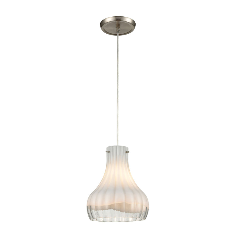Coastal Scallop - Mini Pendant - Satin Nickel