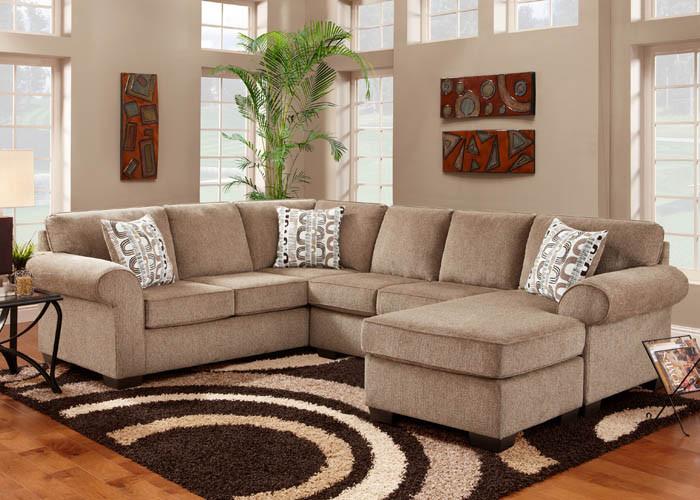 3050 Jesse Cocoa 3 Piece Sectional - ReeceFurniture.com