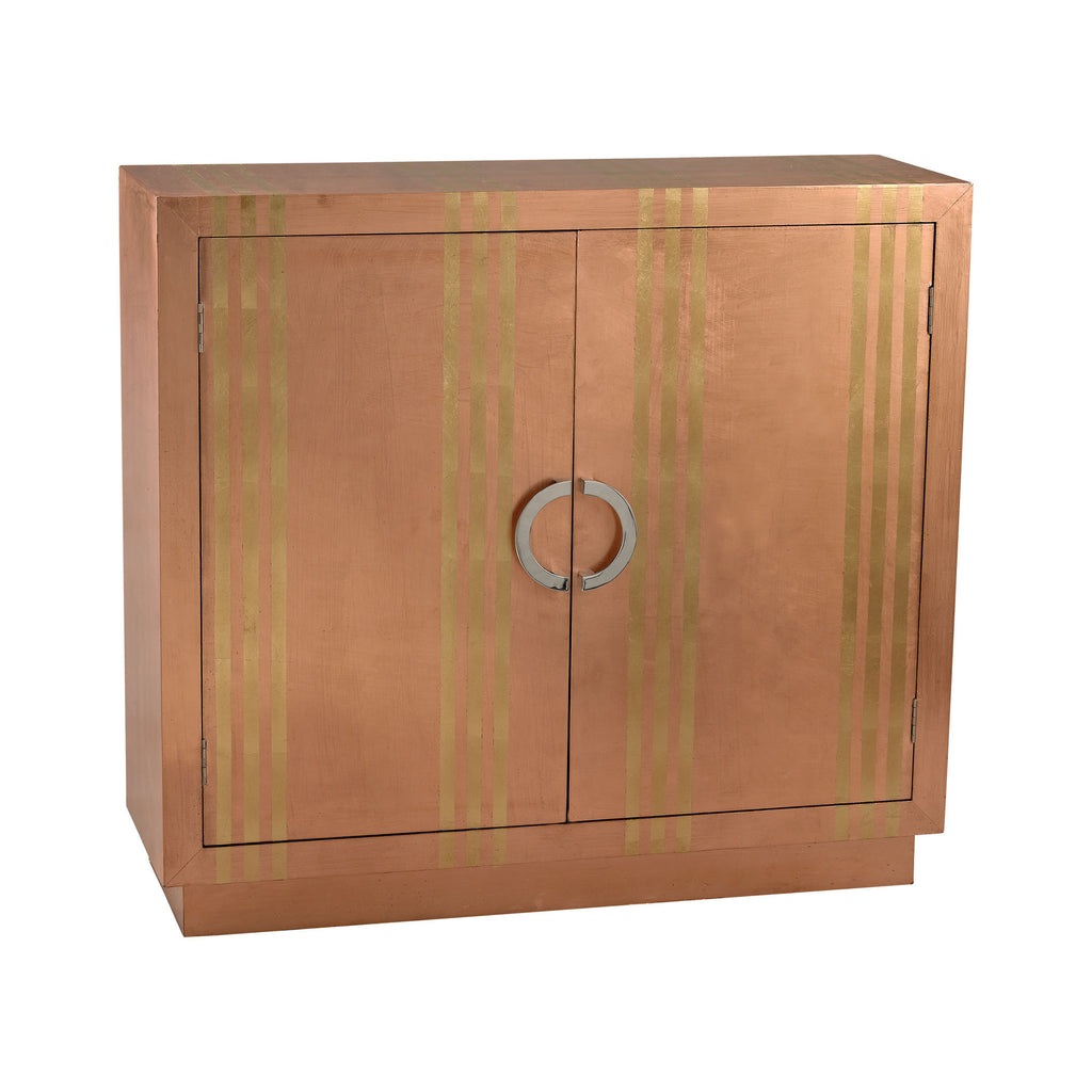 3100-009 Gold Stripe Copper Cabinet, Chest, Dimond Home, - ReeceFurniture.com - Free Local Pick Ups: Frankenmuth, MI, Indianapolis, IN, Chicago Ridge, IL, and Detroit, MI