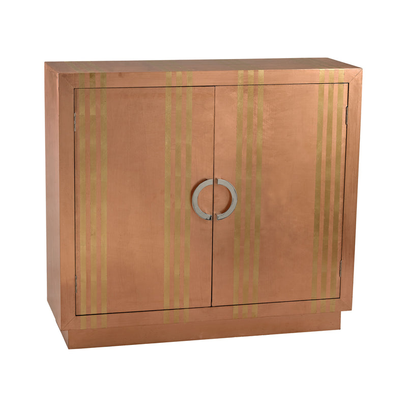 3100-009 Gold Stripe Copper Cabinet, Chest, Dimond Home, - ReeceFurniture.com - Free Local Pick Ups: Frankenmuth, MI, Indianapolis, IN, Chicago Ridge, IL, and Detroit, MI