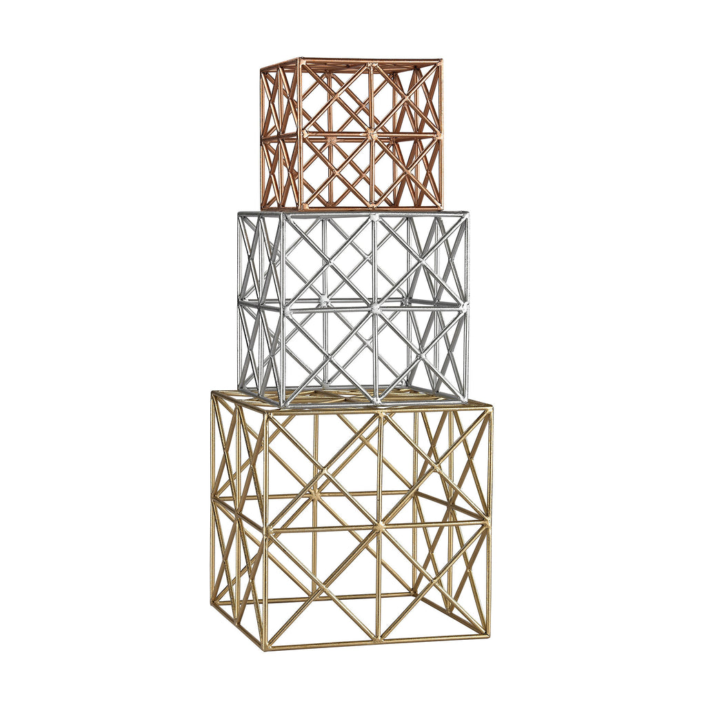3138-196/S3 Heavy Metal Stacking Cubes - Free Shipping!, Accessory, Sterling, - ReeceFurniture.com - Free Local Pick Ups: Frankenmuth, MI, Indianapolis, IN, Chicago Ridge, IL, and Detroit, MI