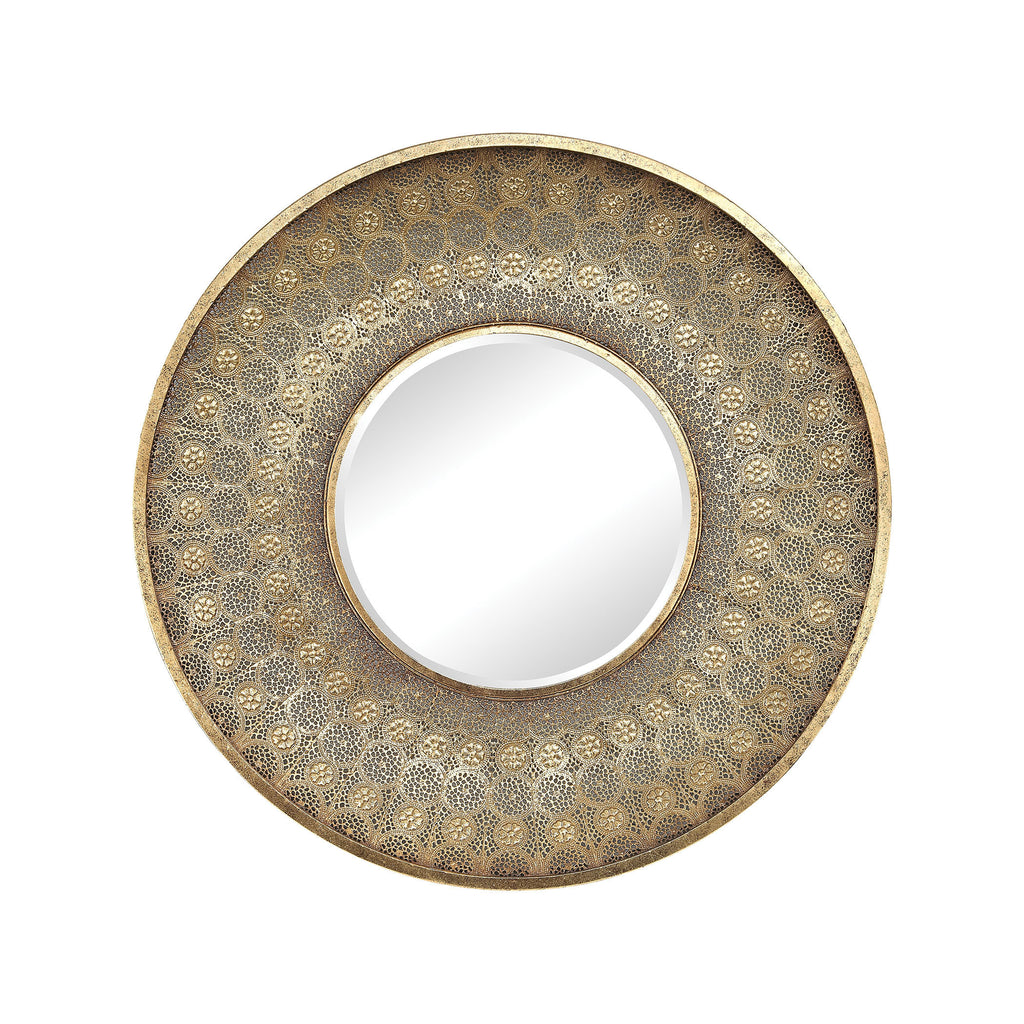3138-278 Lagos Metal Framed Wall Mirror In Gold - Free Shipping!, Mirror, Sterling, - ReeceFurniture.com - Free Local Pick Ups: Frankenmuth, MI, Indianapolis, IN, Chicago Ridge, IL, and Detroit, MI
