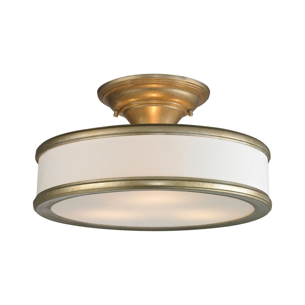 Clarkton - Semi Flush Mount - Aged Silver
