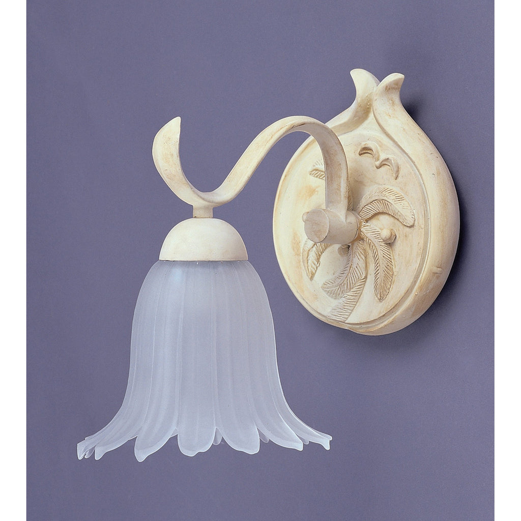 Antique Ivory - Sconce - Frosted Glass, Iron, Iron