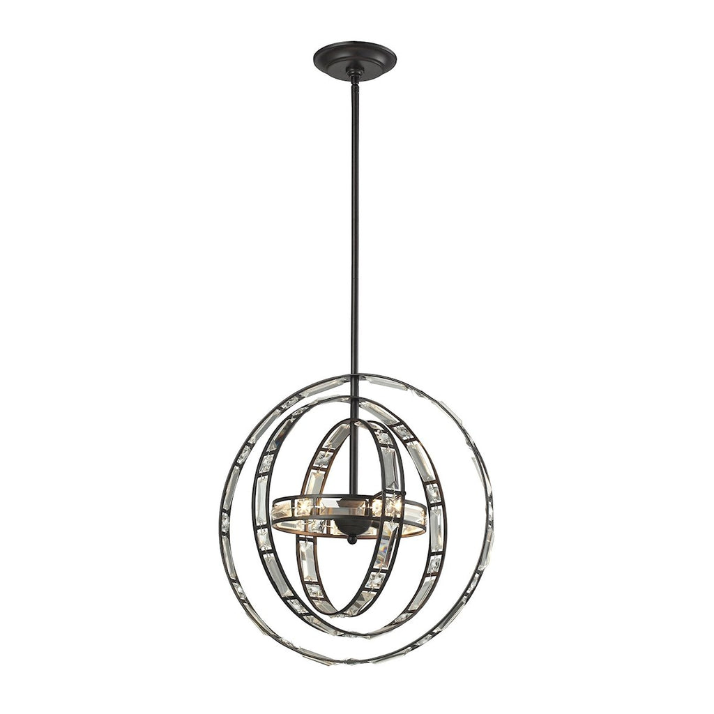 Crystal Orbs - Chandelier - Oil Rubbed Bronze