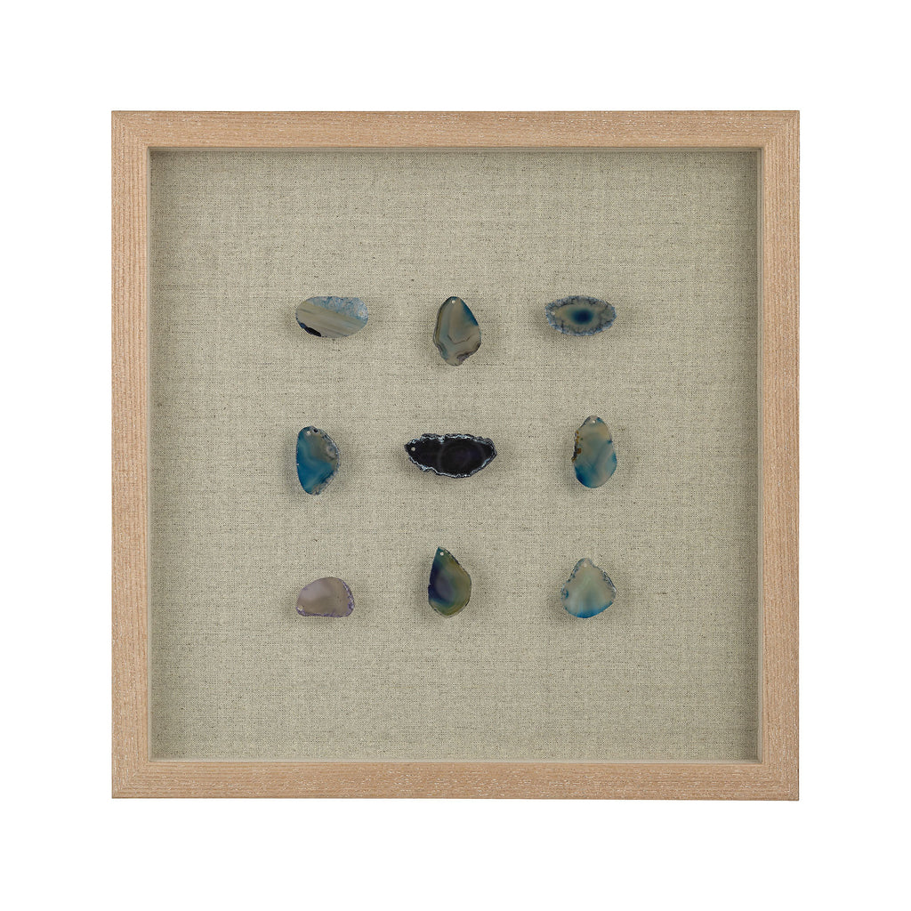 3168-021 Blue Agate Shadow Box, Wall Decor, Dimond Home, - ReeceFurniture.com - Free Local Pick Ups: Frankenmuth, MI, Indianapolis, IN, Chicago Ridge, IL, and Detroit, MI