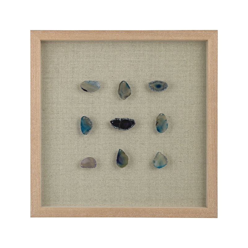 3168-021 Blue Agate Shadow Box, Wall Decor, Dimond Home, - ReeceFurniture.com - Free Local Pick Ups: Frankenmuth, MI, Indianapolis, IN, Chicago Ridge, IL, and Detroit, MI