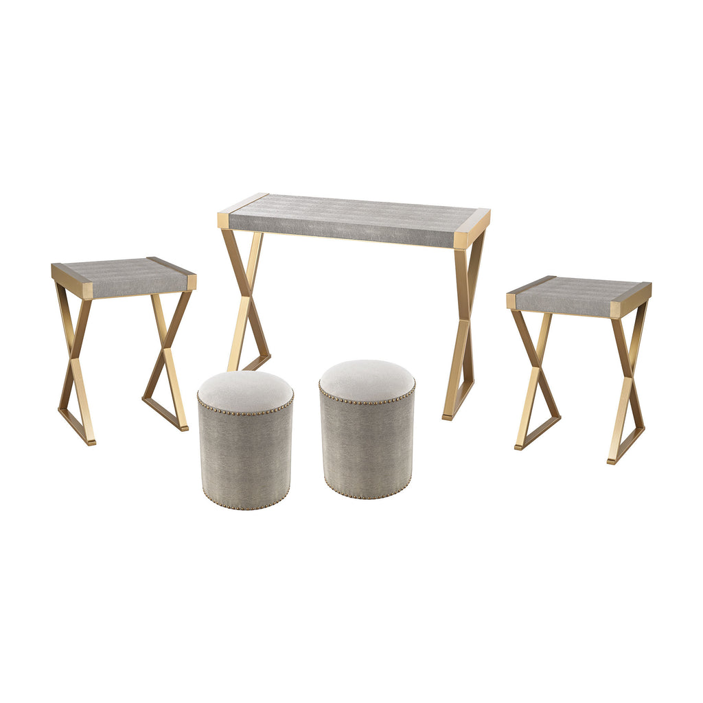 3169-024/S5 Sands Point 5-Piece Furniture Set, Table, Sterling, - ReeceFurniture.com - Free Local Pick Ups: Frankenmuth, MI, Indianapolis, IN, Chicago Ridge, IL, and Detroit, MI