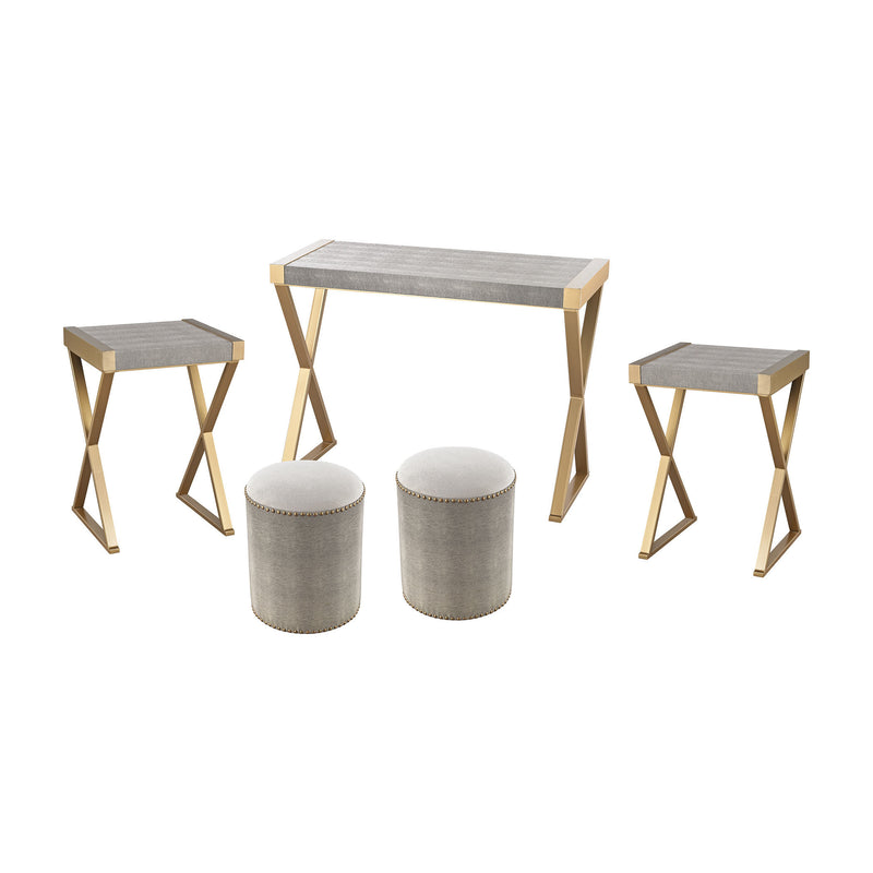 3169-024/S5 Sands Point 5-Piece Furniture Set, Table, Sterling, - ReeceFurniture.com - Free Local Pick Ups: Frankenmuth, MI, Indianapolis, IN, Chicago Ridge, IL, and Detroit, MI