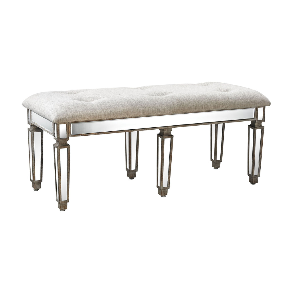 3183-006 Jules Mirrored Bench - Free Shipping!, Bench, Sterling, - ReeceFurniture.com - Free Local Pick Ups: Frankenmuth, MI, Indianapolis, IN, Chicago Ridge, IL, and Detroit, MI