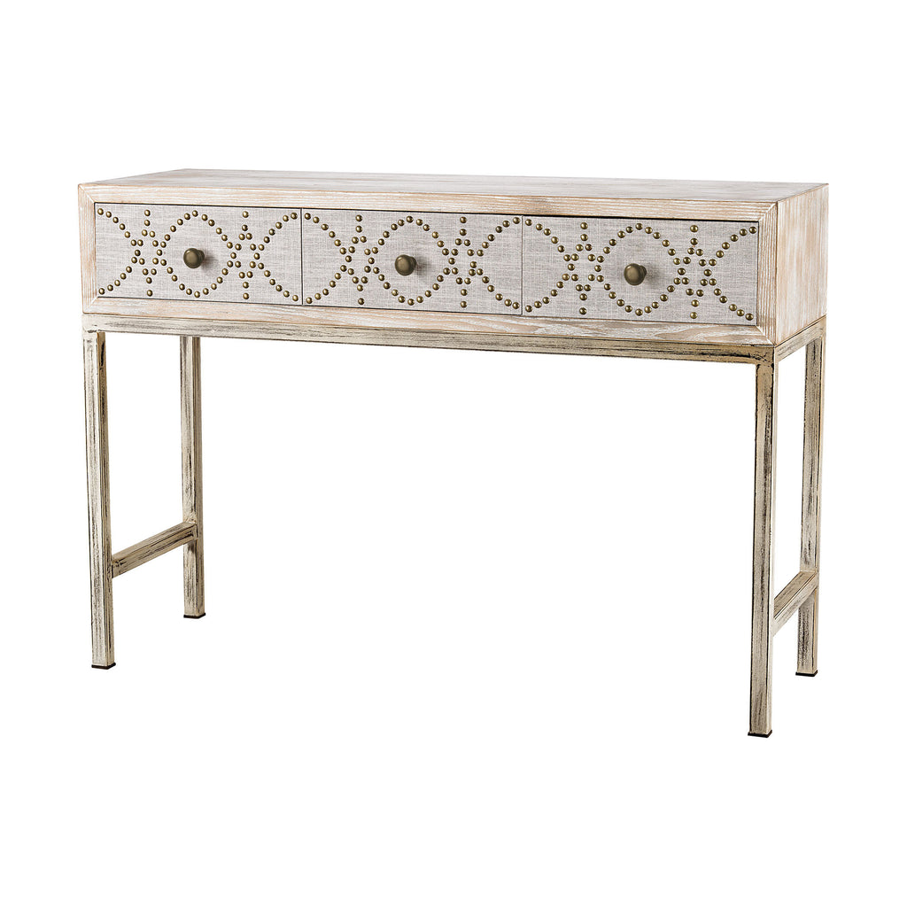 3183-016 Albiera 3 Drawer Desk, Console, Sterling, - ReeceFurniture.com - Free Local Pick Ups: Frankenmuth, MI, Indianapolis, IN, Chicago Ridge, IL, and Detroit, MI