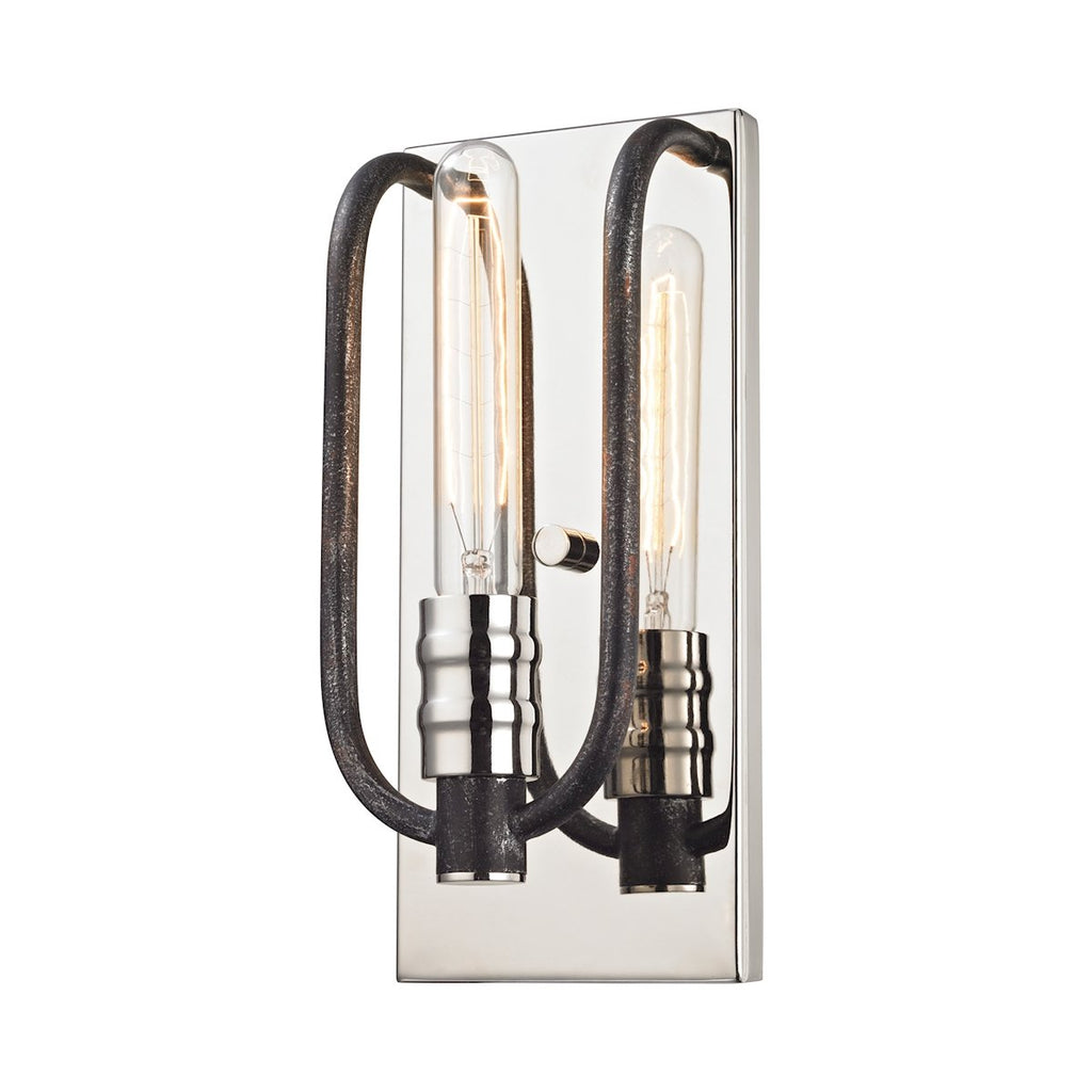 Continuum - Sconce - Polished Nickel, Silvered Graphite, Silvered Graphite