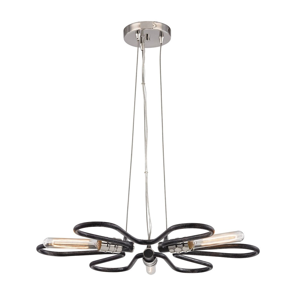 Continuum - Chandelier - Polished Nickel, Silvered Graphite, Silvered Graphite