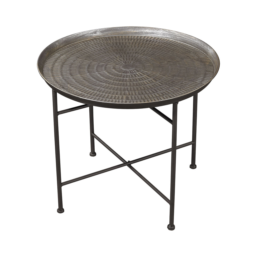 3200-009 Embossed Pewter Accent Table - Free Shipping!, Table, Sterling, - ReeceFurniture.com - Free Local Pick Ups: Frankenmuth, MI, Indianapolis, IN, Chicago Ridge, IL, and Detroit, MI