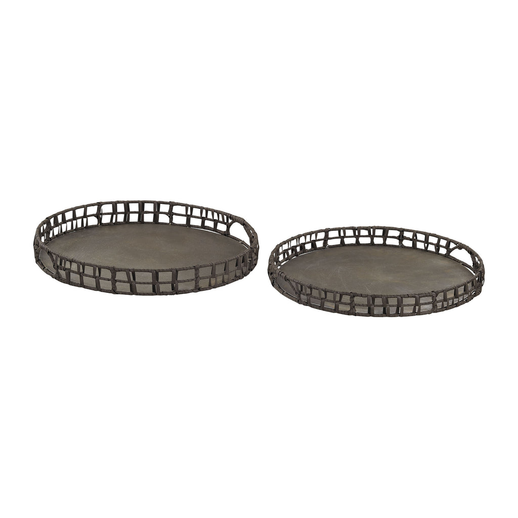3200-015/S2 Pewter Trays, Tray, Dimond Home, - ReeceFurniture.com - Free Local Pick Ups: Frankenmuth, MI, Indianapolis, IN, Chicago Ridge, IL, and Detroit, MI
