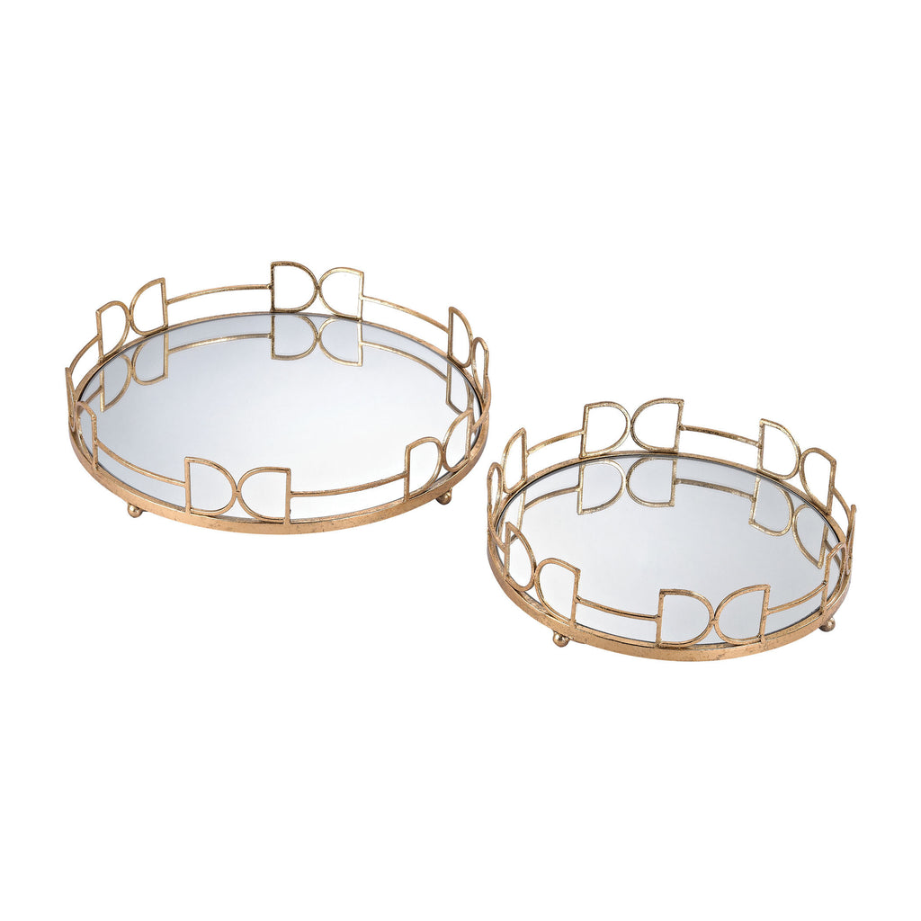3200-028/S2 Snaffle Bit Mirrored Trays, Tray, Sterling, - ReeceFurniture.com - Free Local Pick Ups: Frankenmuth, MI, Indianapolis, IN, Chicago Ridge, IL, and Detroit, MI