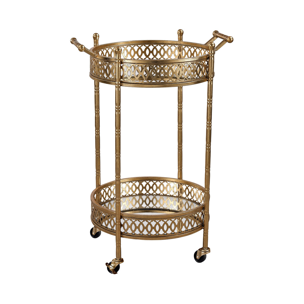 3200-031 Banded Round Bar Cart - Free Shipping!, Server, Sterling, - ReeceFurniture.com - Free Local Pick Ups: Frankenmuth, MI, Indianapolis, IN, Chicago Ridge, IL, and Detroit, MI