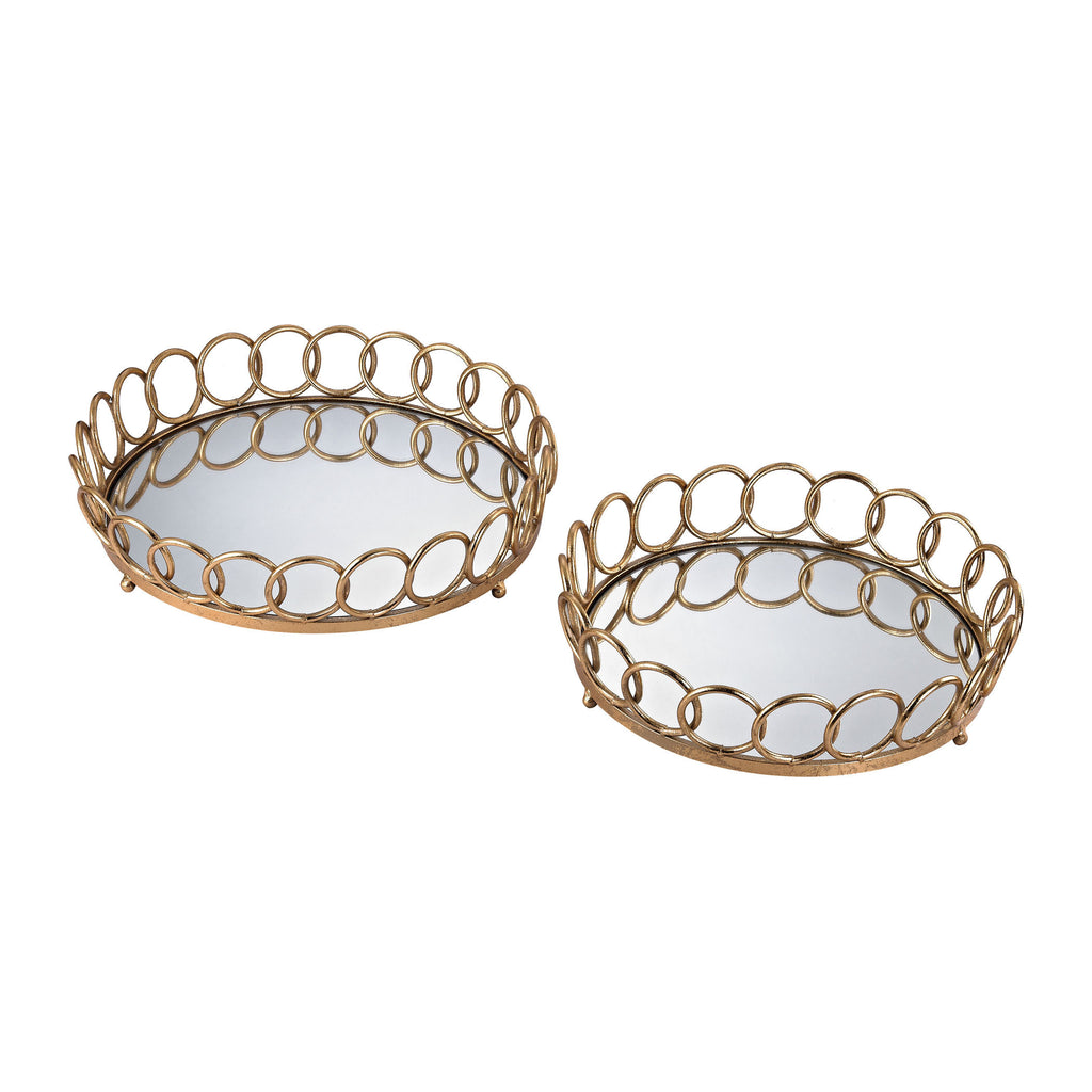 3200-042/S2 Loop Mirrored Trays, Tray, Sterling, - ReeceFurniture.com - Free Local Pick Ups: Frankenmuth, MI, Indianapolis, IN, Chicago Ridge, IL, and Detroit, MI