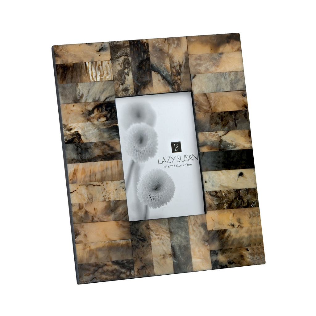 344003 Square Horn And Resin 4x6 Frame, Frame, Dimond Home, - ReeceFurniture.com - Free Local Pick Ups: Frankenmuth, MI, Indianapolis, IN, Chicago Ridge, IL, and Detroit, MI