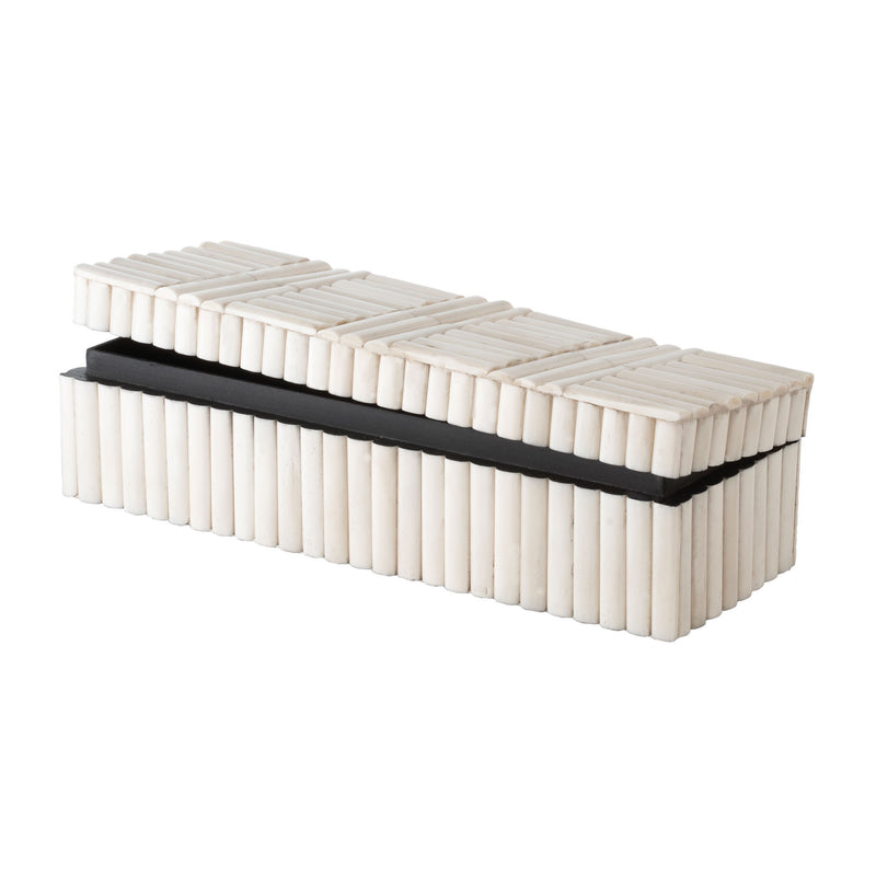 344016 Bone Rod Pattern Rectangular Box, Box/Canister, Dimond Home, - ReeceFurniture.com - Free Local Pick Ups: Frankenmuth, MI, Indianapolis, IN, Chicago Ridge, IL, and Detroit, MI