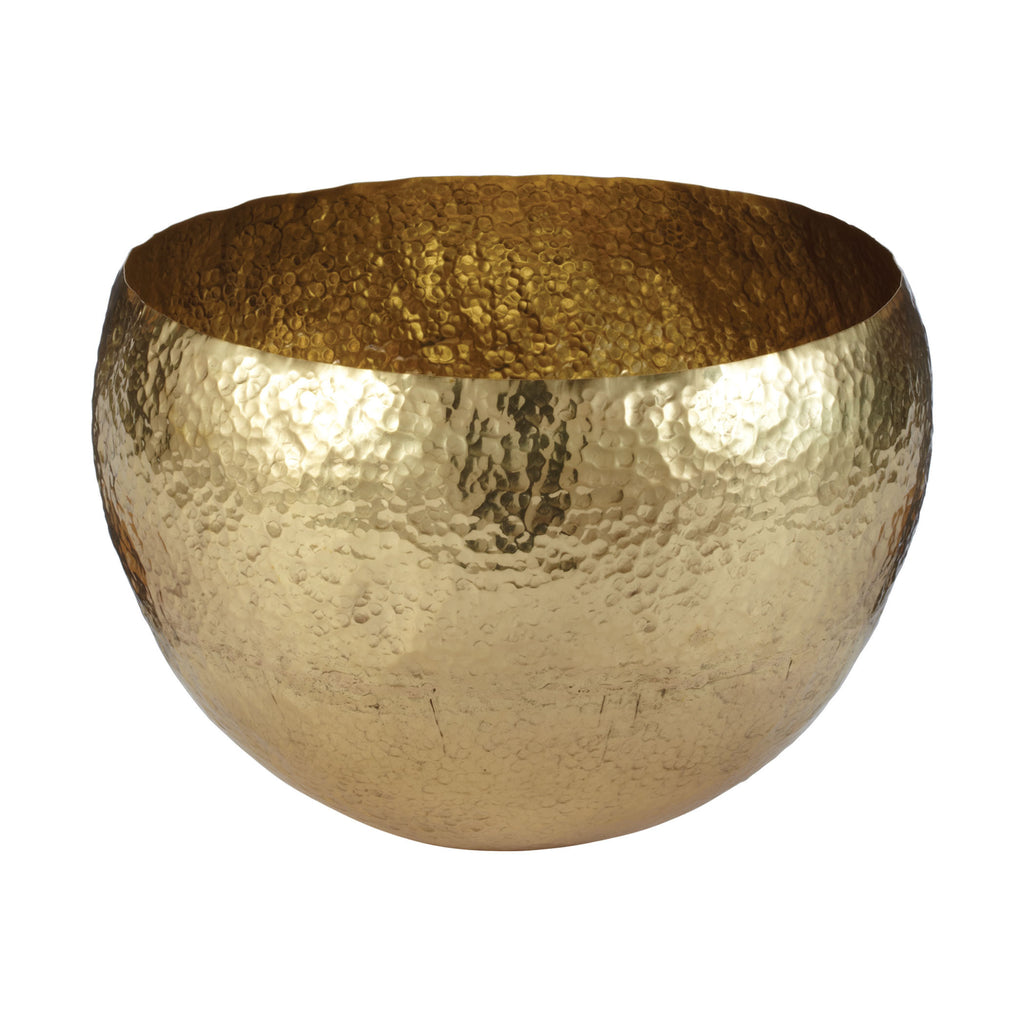 346023 Gold Hammered Brass Dish - Large, Dish, Dimond Home, - ReeceFurniture.com - Free Local Pick Ups: Frankenmuth, MI, Indianapolis, IN, Chicago Ridge, IL, and Detroit, MI