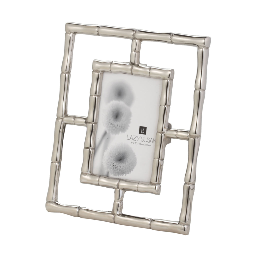 346033 Silver Bamboo 4x6 Frame, Frame, Dimond Home, - ReeceFurniture.com - Free Local Pick Ups: Frankenmuth, MI, Indianapolis, IN, Chicago Ridge, IL, and Detroit, MI