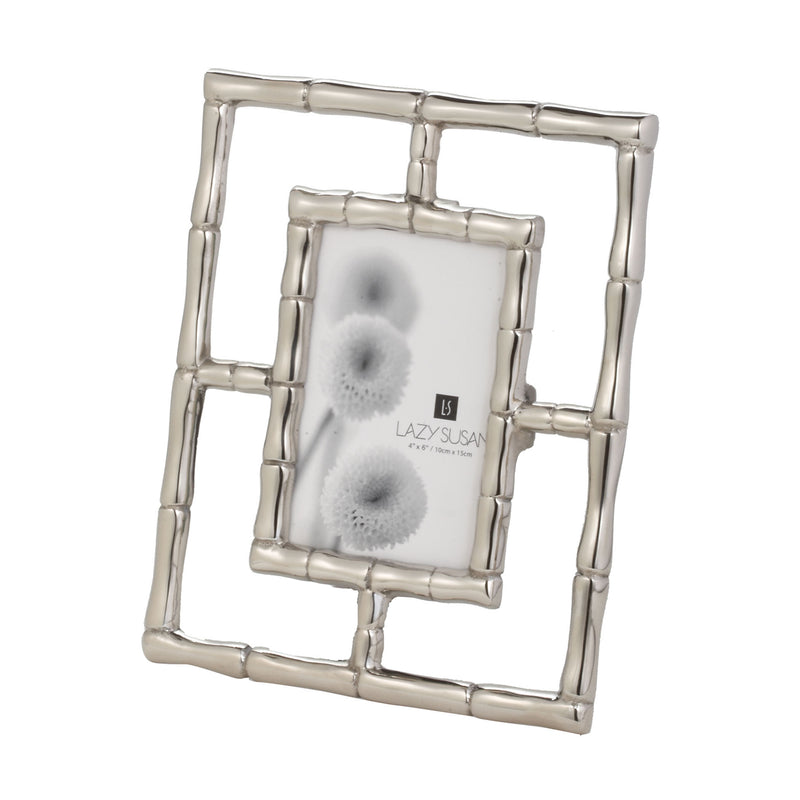 346033 Silver Bamboo 4x6 Frame, Frame, Dimond Home, - ReeceFurniture.com - Free Local Pick Ups: Frankenmuth, MI, Indianapolis, IN, Chicago Ridge, IL, and Detroit, MI