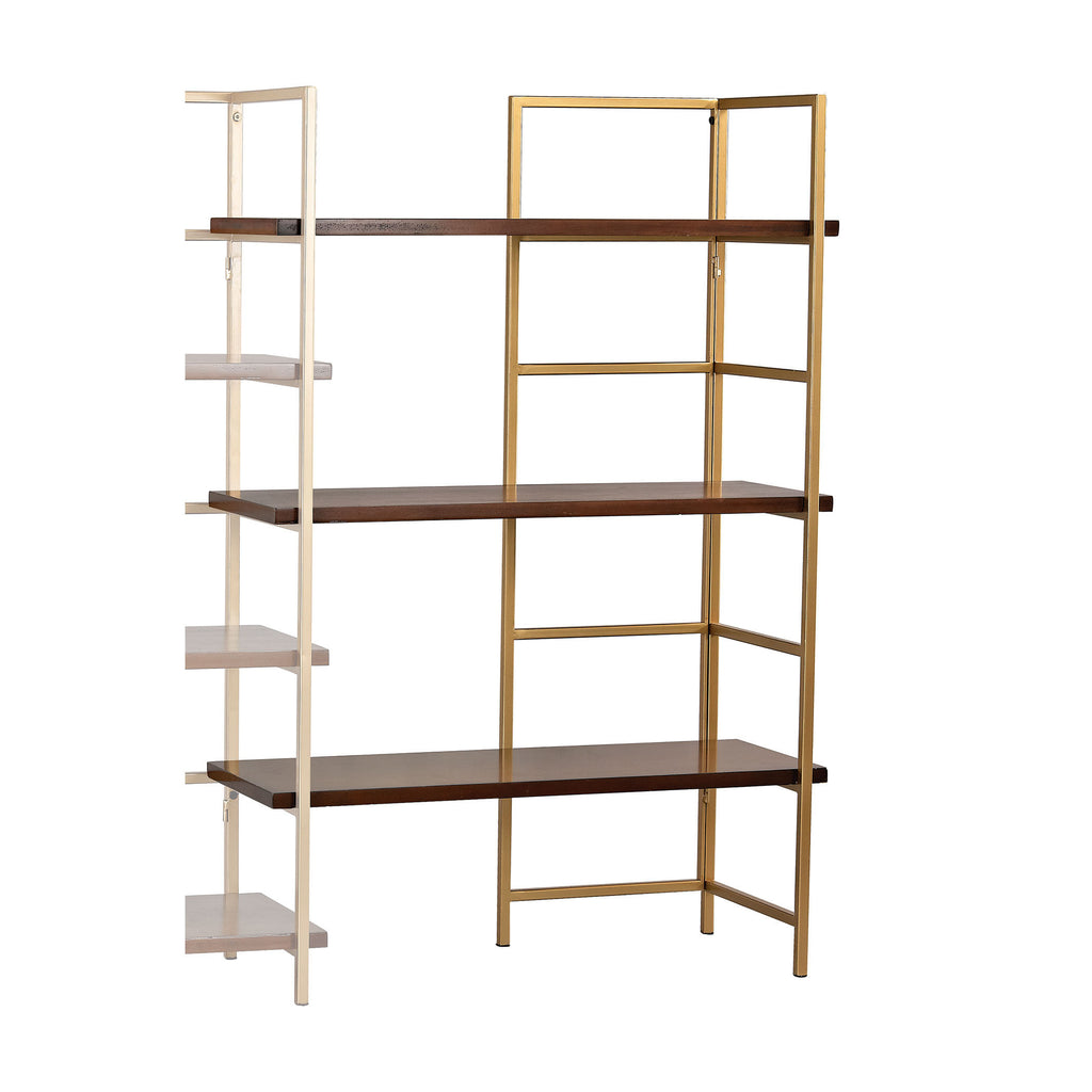 351-10167EXT Balart Gold and Walnut Extension for Shelf Unit - Free Shipping!, Shelf, Sterling, - ReeceFurniture.com - Free Local Pick Ups: Frankenmuth, MI, Indianapolis, IN, Chicago Ridge, IL, and Detroit, MI