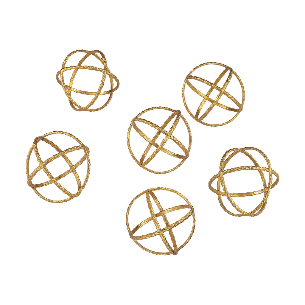 351-10174/S6 Decorative Gold Orbs, Accessory, Dimond Home, - ReeceFurniture.com - Free Local Pick Ups: Frankenmuth, MI, Indianapolis, IN, Chicago Ridge, IL, and Detroit, MI