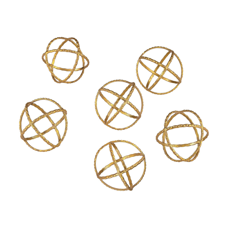 351-10174/S6 Decorative Gold Orbs, Accessory, Dimond Home, - ReeceFurniture.com - Free Local Pick Ups: Frankenmuth, MI, Indianapolis, IN, Chicago Ridge, IL, and Detroit, MI