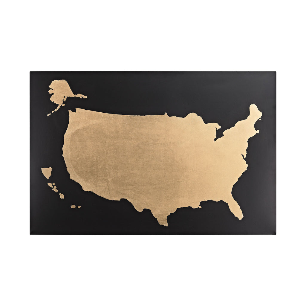351-10202 Metallic World Map on Black, Wall Decor, Sterling, - ReeceFurniture.com - Free Local Pick Ups: Frankenmuth, MI, Indianapolis, IN, Chicago Ridge, IL, and Detroit, MI