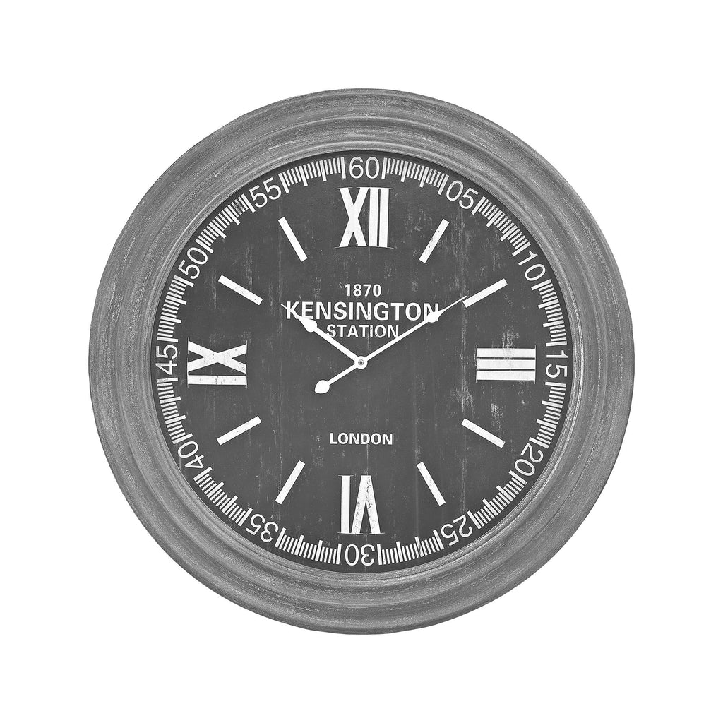 351-10245 London Wall Clock In Preda Aged Grey, Wall Clock, Sterling, - ReeceFurniture.com - Free Local Pick Ups: Frankenmuth, MI, Indianapolis, IN, Chicago Ridge, IL, and Detroit, MI