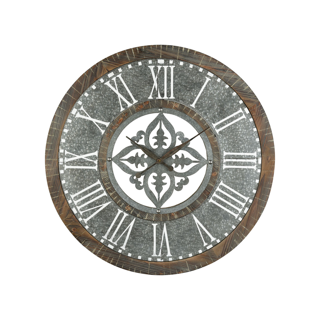 351-10279 Greystone Wall Clock, Wall Clock, Sterling, - ReeceFurniture.com - Free Local Pick Ups: Frankenmuth, MI, Indianapolis, IN, Chicago Ridge, IL, and Detroit, MI
